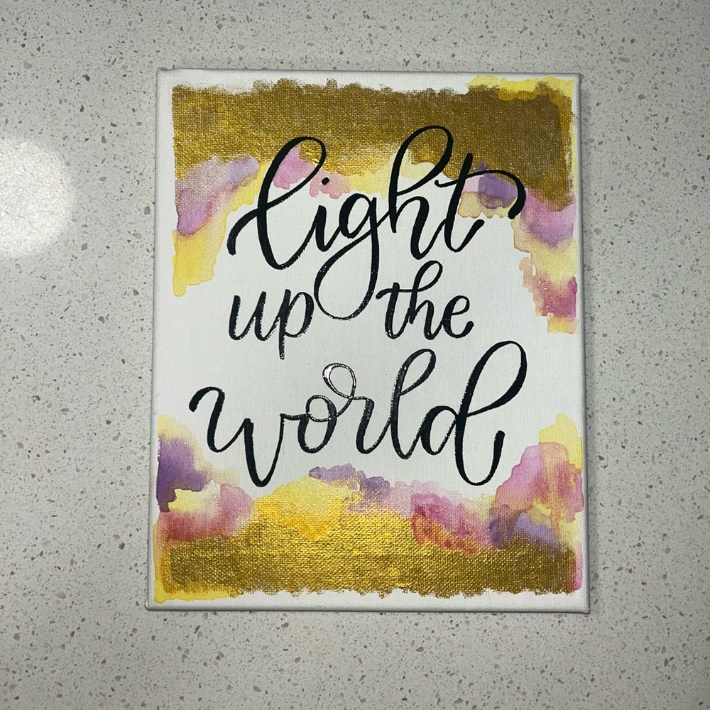 Elegant Gold and Purple Wall Art Decor